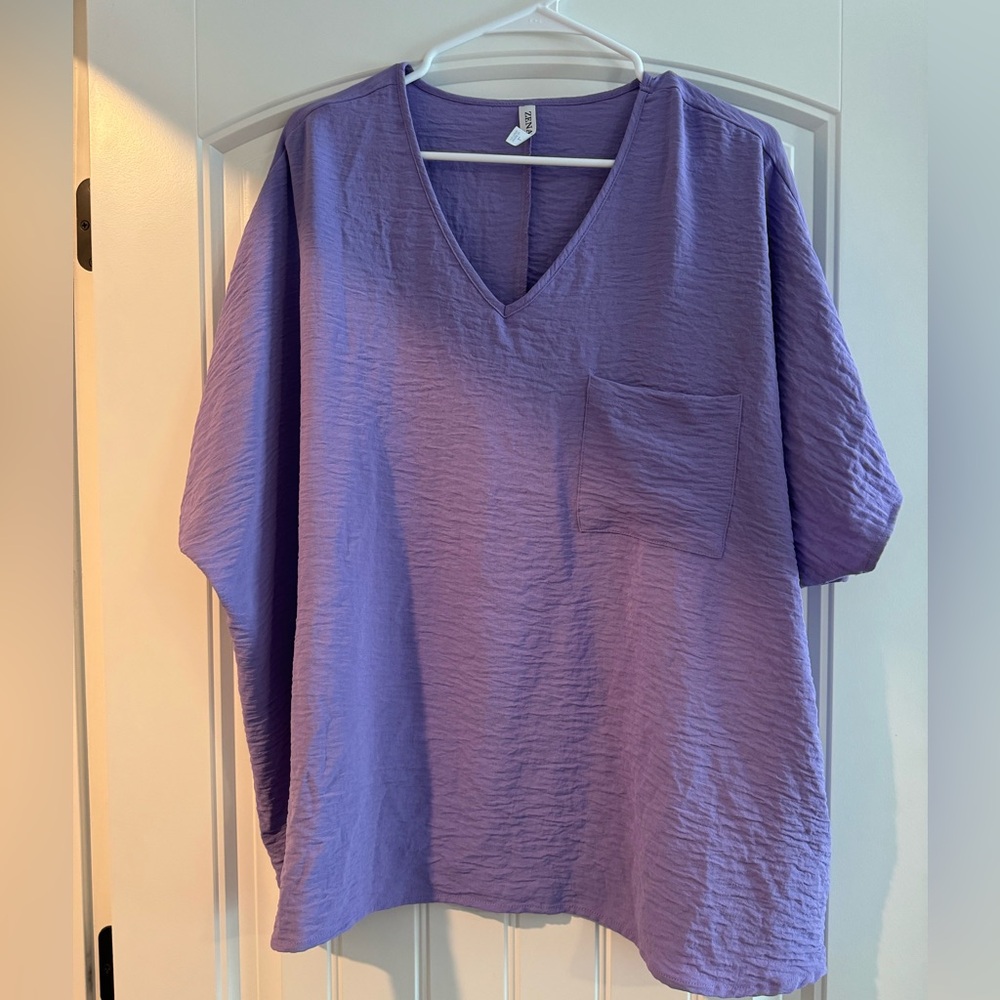 Zenana Purple Dress Top